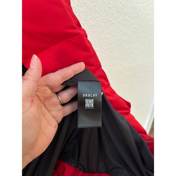 Orolay Women's Down Coat Winter Puffy Hooded Jacket Red NWOT Medium $160 - Picture 10 of 10